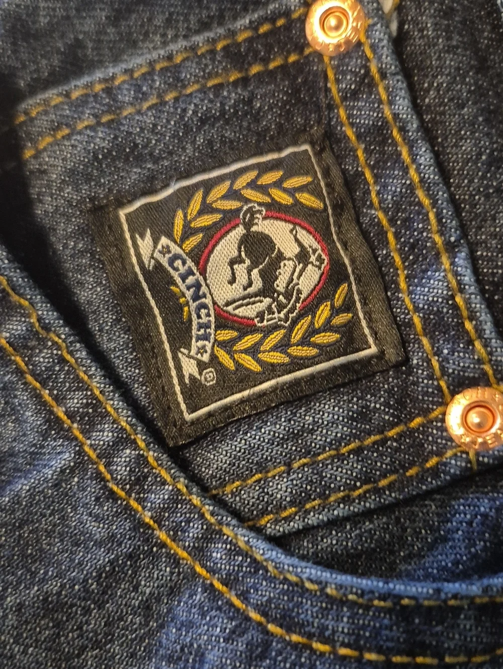 Cinch Jeans  Black Patch.relaxed Fit. 34